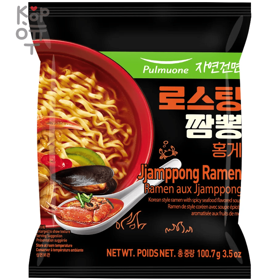 Лапша сублимированная Pulmuone Jjamppong Ramen - морепродукты, 100,7гр. (коробка 32шт.), купить с доставкой на дом фото 1 &mdash; Корейские товары для всей семьи(КорОпт)