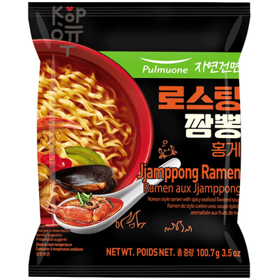 Pulmuone Jjamppong Ramen Лапша сублимированная, морепродукты, 100,7 г