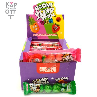 Жевательная резинка Qu Di сэндвич со вкусом Клубники, Ананаса и Арбуза, 20гр. — Корейские товары для всей семьи(КорОпт)