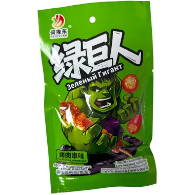 Снэк HEYUDONG Зеленый Гигант со вкусом шашлыка &mdash; Корейские товары для всей семьи(КорОпт)