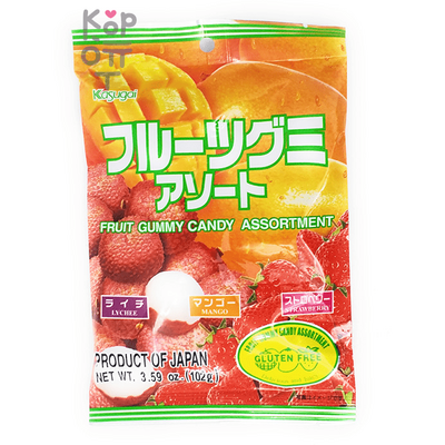 Kasugai Mix Gummy Candy Мармелад жевательный, микс из 3 вкусов, 102 г