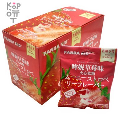 Мягкая конфета Panda Kid со вкусом Клубники — Корейские товары для всей семьи(КорОпт)