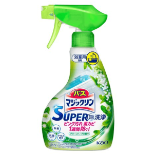 KAO "Magiсclean" Bath Foaming Spray  - Чистящее средство для ванны с антибактериальным эффектом против черной и розовой плесени, аромат зелёных трав.