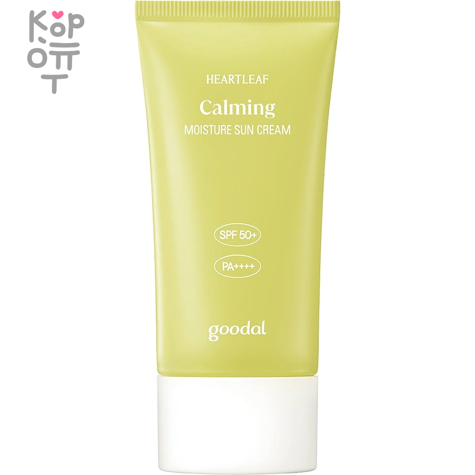 GOODAL Houttuynia Cordata Calming  Sun Cream SPF 50+ PA++++ - Успокаивающий солнцезащитный крем с экстрактом Гуттуинии 50мл., купить с доставкой на дом фото 1 — Корейские товары для всей семьи(КорОпт)