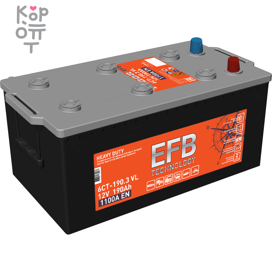 Аккумулятор TITAN EFB 6СТ-190.3VL, купить с доставкой на дом фото 1 — Корейские товары для всей семьи(КорОпт)