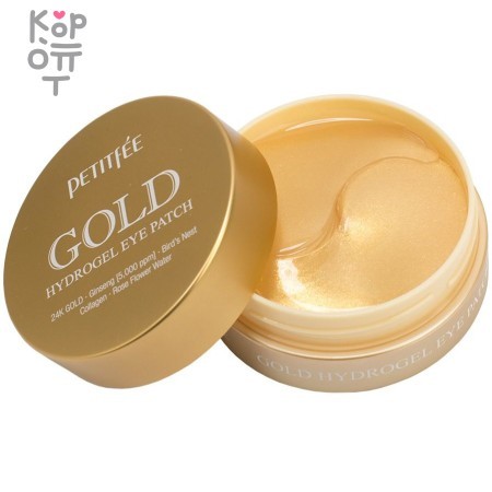Petitfee Gold Hydrogel Eye Patch - Гидрогелевые патчи для кожи вокруг глаз с золотом 60шт. — 