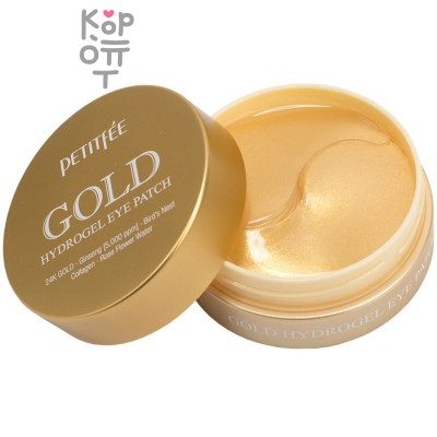Petitfee Gold Hydrogel Eye Patch - Гидрогелевые патчи для кожи вокруг глаз с золотом 60шт.
