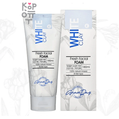 Grace Day WHITE CLAY FRESH FACIAL FOAM Пенка для умывания с белой глиной 180мл.