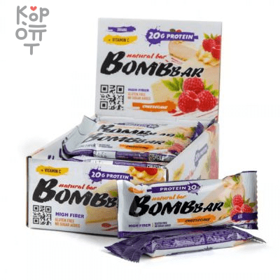 Батончик неглазированный Малиновый чизкейк "BOMBBAR" 60гр.