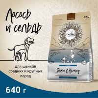 CRAFTIA NATURA Сухой корм для щенков средних и крупных пород из Лосося и Сельди.