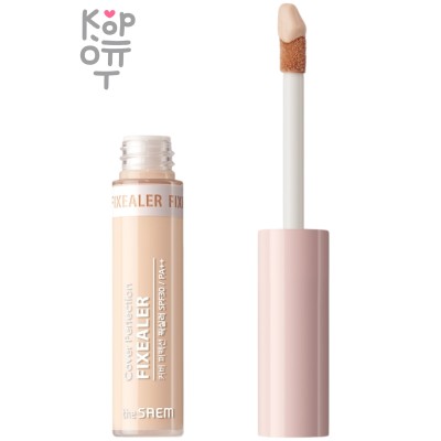 The Saem Cover Perfection Fixealer 1.5 Natural Beige - Стойкий консилер-корректор с кисточкой для лица(Натурально бежевый) 6 г