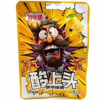Кислая карамель Yunhua Acid Sugar Sour Candy - Крутая кислота со вкусом Обжигающего Лимона