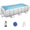 Каркасный бассейн Bestway Power Steel Frame Pool модель 56442, 404х201смх100см(6478л.), светло-серый, купить с доставкой на дом фото 1 — Корейские товары для всей семьи(КорОпт)