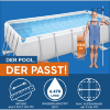 Каркасный бассейн Bestway Power Steel Frame Pool модель 56442, 404х201смх100см(6478л.), светло-серый, купить с доставкой на дом фото 7 — Корейские товары для всей семьи(КорОпт)