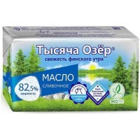 Тысяча Озер Масло сливочное 82,5%, 180 г