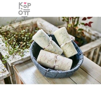SUNG BO Мочалка для душа Heart Shower Towel - №134 28 см × 95 см средней жесткости, нейлон, полиэстер