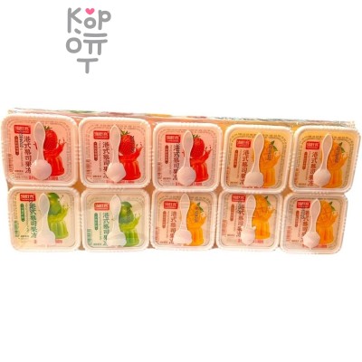 Желе фруктовое Hong Kong Mousse Jelly, фруктовое мороженное со вкусом спелых фруктов, 115гр.
