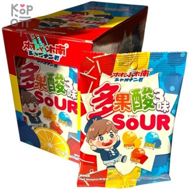 Возмутительно кислые конфеты Лицеист с взрывным вкусом фруктов — Корейские товары для всей семьи(КорОпт)