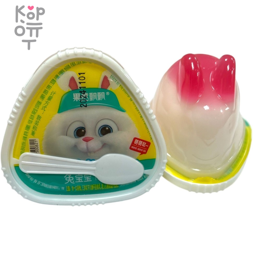 Желе фруктовое Kala Rabbit Кролик Микки, фруктовое мороженное со вкусом Клубники, 100гр.