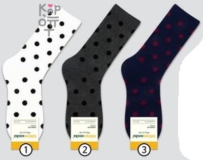 Kikiya Socks - женские высокие носки в горошек, артикул 375