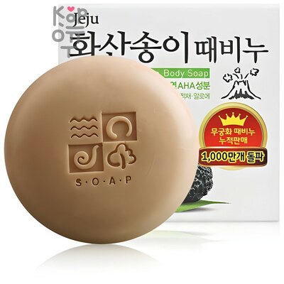 Mukunghwa Jeju Volcanic Scoria Body Soap - Скраб-мыло для тела с вулканической солью 100гр.