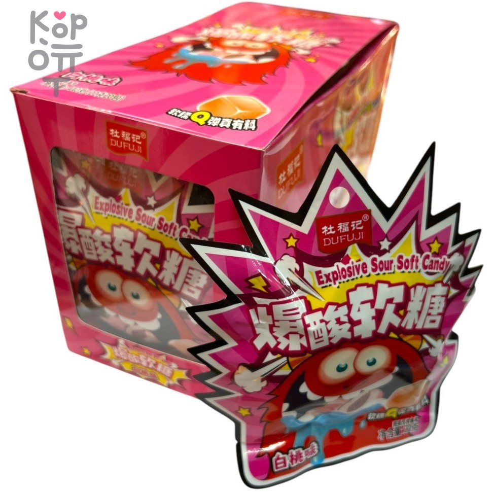 Кислый мармелад Dufuji EXplosive Sour Soft Candy со вкусом Персика, купить с доставкой на дом фото 1 &mdash; Корейские товары для всей семьи(КорОпт)