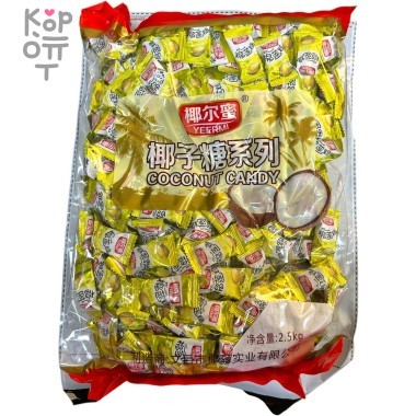 Карамель Coconut Candy КОКОС Золотой, 2,5кг — Корейские товары для всей семьи(КорОпт)