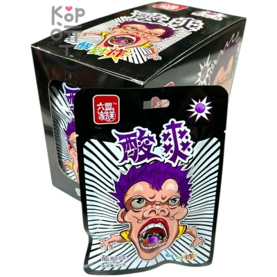 Кислая леденцовая карамель YunHua Super Sour - Жутко кислые конфеты до икоты, со вкусом Винограда