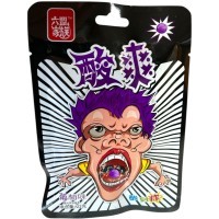 Кислая леденцовая карамель YunHua Super Sour - Жутко кислые конфеты до икоты, со вкусом Винограда