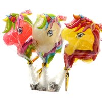 Леденец с фруктовым вкусом ShangJiaYi Dragon Horse Lolipop - Единорожки на палочке