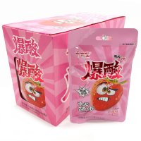 Кислая и сэндвич карамель QianBai Sour Candy -  Взрывные фрукты с кисло-сладким вкусом Клубники