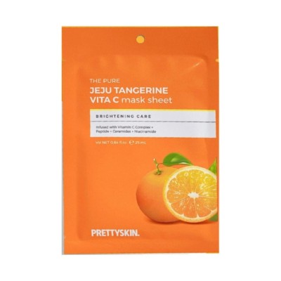 Mask The Pure Jeju Tangerine Vita C — Маска для лица осветляющая с экстрактом мандарина, 25 мл