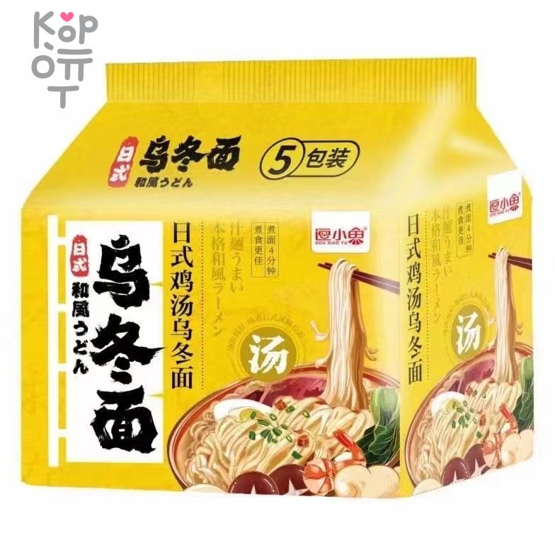 Лапша быстрого приготовления Dou Xiao Yu Удон в японском стиле с курицей, пакет, 100гр.*5шт. фото 1 &mdash; Корейские товары для всей семьи(КорОпт)