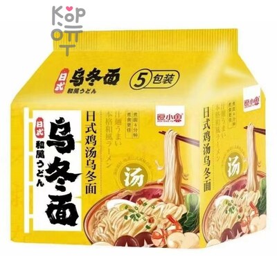 Лапша быстрого приготовления Dou Xiao Yu Удон в японском стиле с курицей, пакет, 100гр