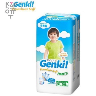 Nepia Genki Premium Soft - Детские подгузники для мальчиков и девочек 38 шт. 12-17кг Размер XL — Корейские товары для всей семьи(КорОпт)