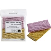 SB CLEAN&CLEAR - Скраббер-сеточка для мытья посуды №382 "Shiny Mesh" - 28смх30см, мягкий 2шт.