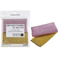 SB CLEAN&CLEAR - Скраббер-сеточка для мытья посуды №382 "Shiny Mesh" - 28смх30см, мягкий 2шт.