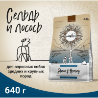 CRAFTIA NATURA Сухой корм для взрослых собак средних и крупных пород из Лосося и Сельди.