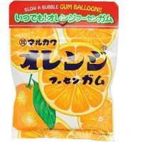 Marukawa Orange Fusen gum - Жевательная резинка, Апельсин, шарики, 47 г