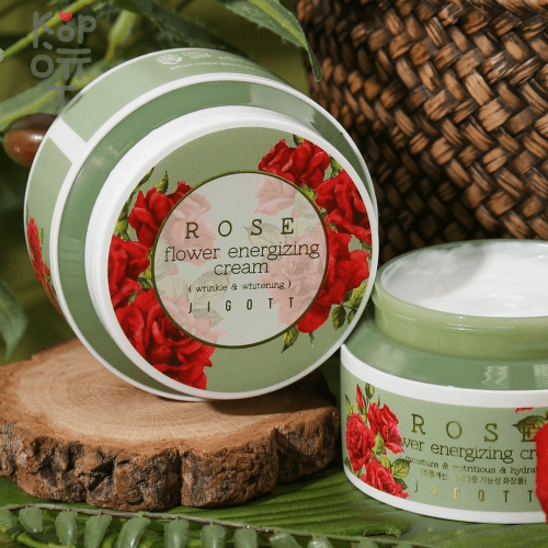 Jigott ROSE FLOWER ENERGIZING CREAM Питательный крем для лица с экстрактом розы 100мл.