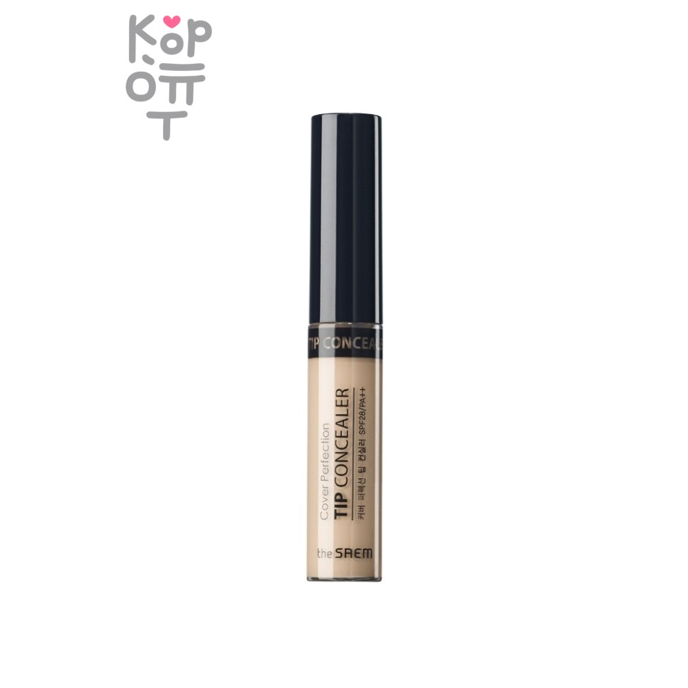 The Saem Cover Perfection Tip Concealer 02 Rich Beige - Жидкий косилер с кисточкой Насыщенный бежевый 6 г