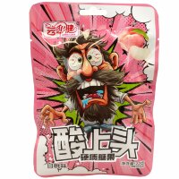 Кислая карамель Yunhua Acid Sugar Sour Candy - Крутая кислота со вкусом Обжигающего Персика
