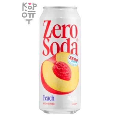 Cloop — Напиток безалкогольный газированный Zero Soda, вкус персик, 500 мл, жестяная банка