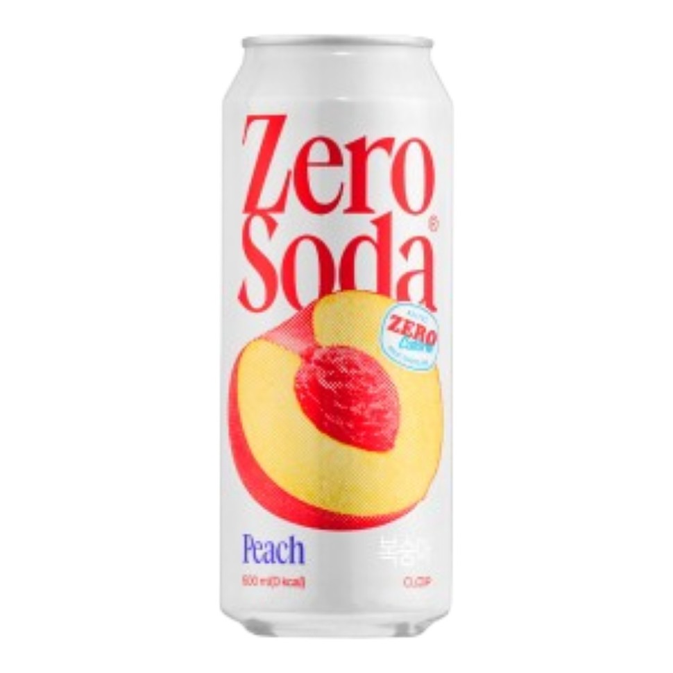 Напиток безалкогольный газированный Cloop Zero Soda, вкус персик ж/б 500 мл, 1*24, шт