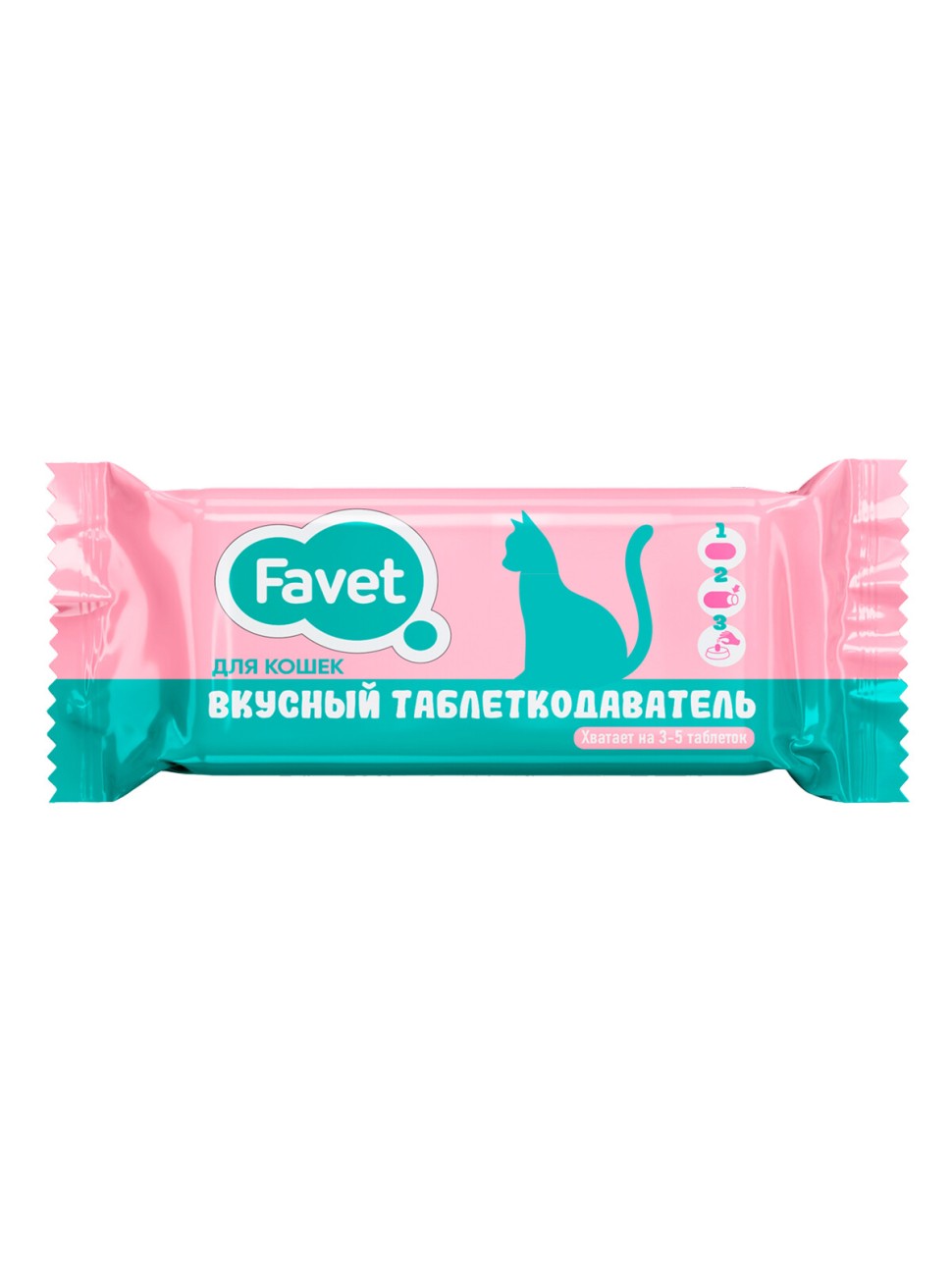 Favet — Вкусный таблеткодаватель для кошек "Супер-опт" (50 шт.), ПЭТ-банка