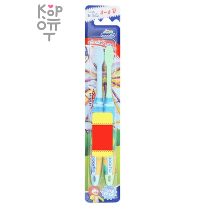 LION Kodomo - Зубная щетка "Soft &amp; Slim"(2 шт.), 3-6 лет