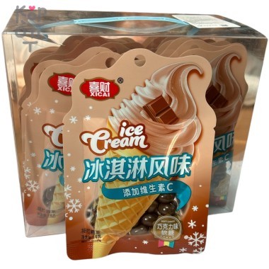 Драже Xicai Ice Cream Карамель с шоколадной начинкой с желе и витамином С — Корейские товары для всей семьи(КорОпт)