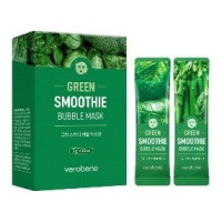 Verobene — Smoothie Bubble Mask — Green / Pink — Кислородная пузырьковая маска-смузи для лица, 5 г × 10 шт