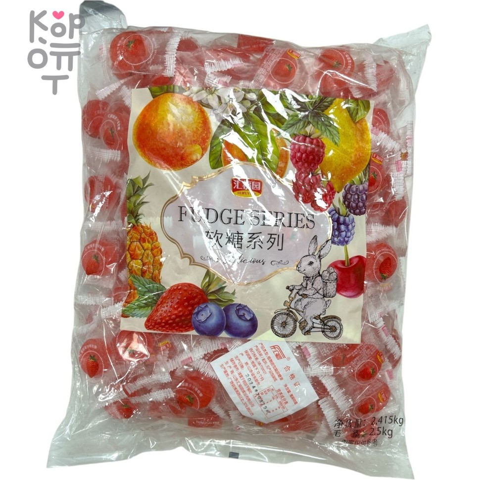Мармелад Fudge со вкусом Клубники, 2,5кг, купить с доставкой на дом фото 1 &mdash; Корейские товары для всей семьи(КорОпт)