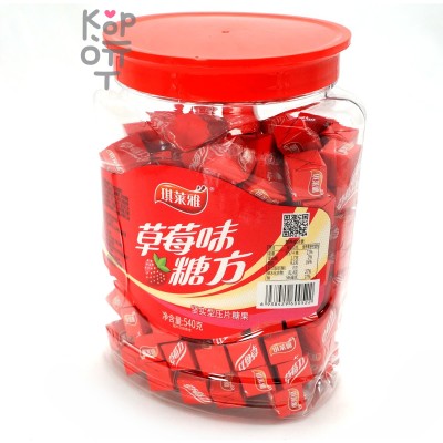Жевательные конфеты Qilaiya Клубничный Кубик, 540гр.